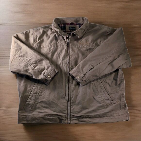 Burk's Bay Men’s 3XL CCW Brown Canvas Jacket NRA Embroidered Logo OR2332 Lined - Picture 1 of 8